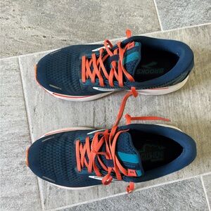 Brooks Ghost 14 Blue and Orange Athletic Shoes Men’s size 8